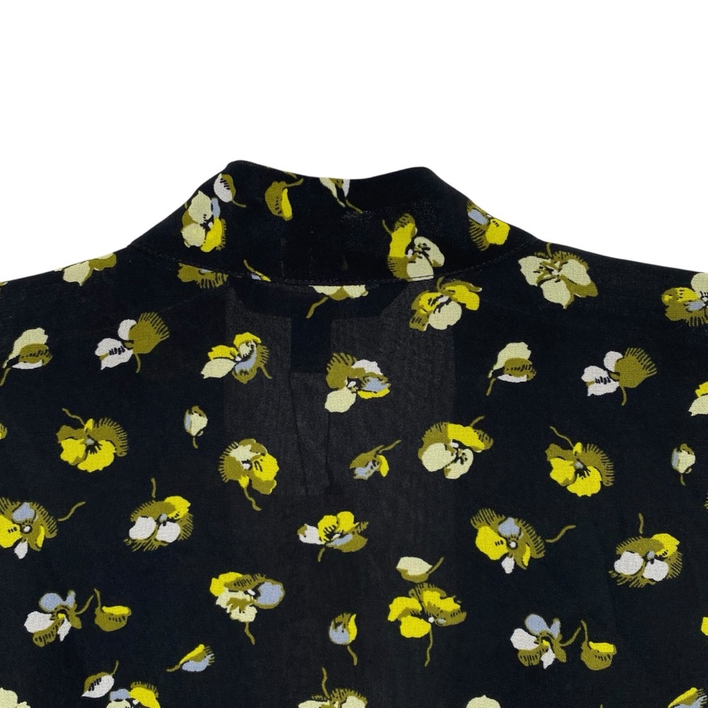 Banana Republic Floral Wrap Top Black New - Picture 11 of 13